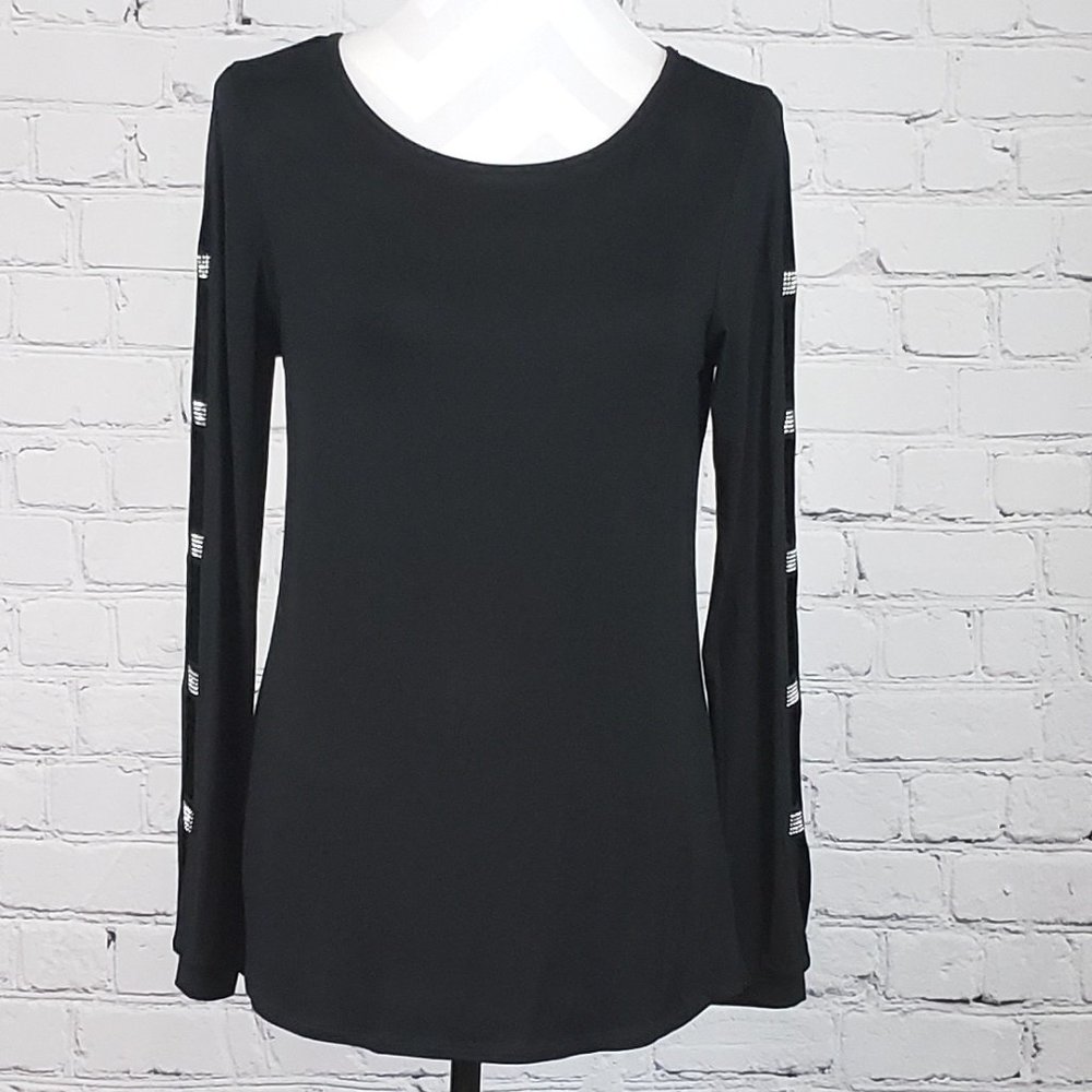 NWT Cable & Gauge Medium Black/Rhinestone Top